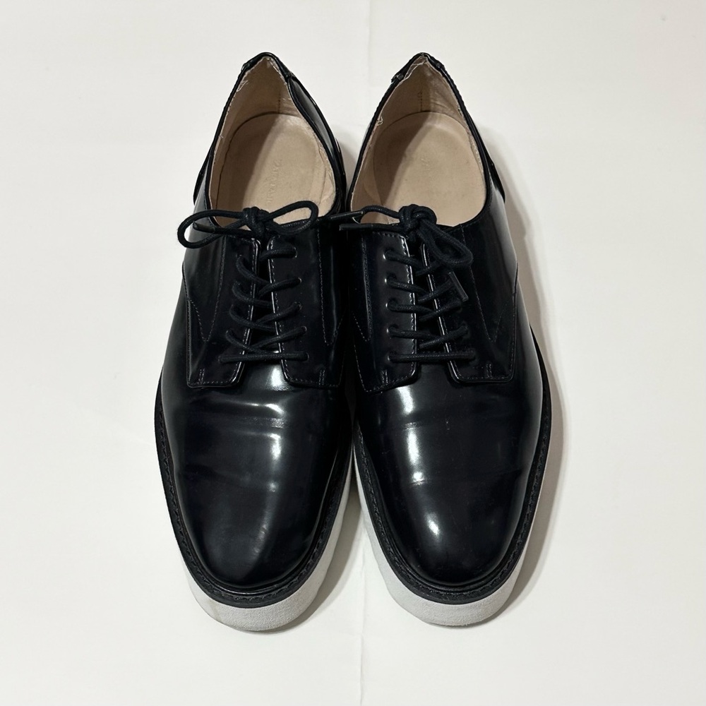 Zara Navy Oxford Shoes